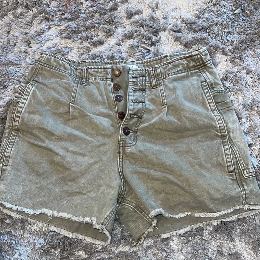 Army green shorts